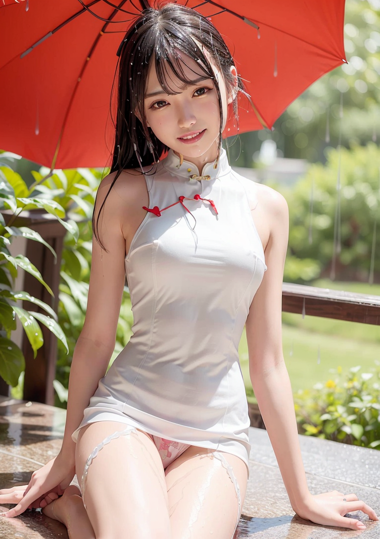 赤い傘の清楚な美少女ポートレート #美少女 #清楚 #和風