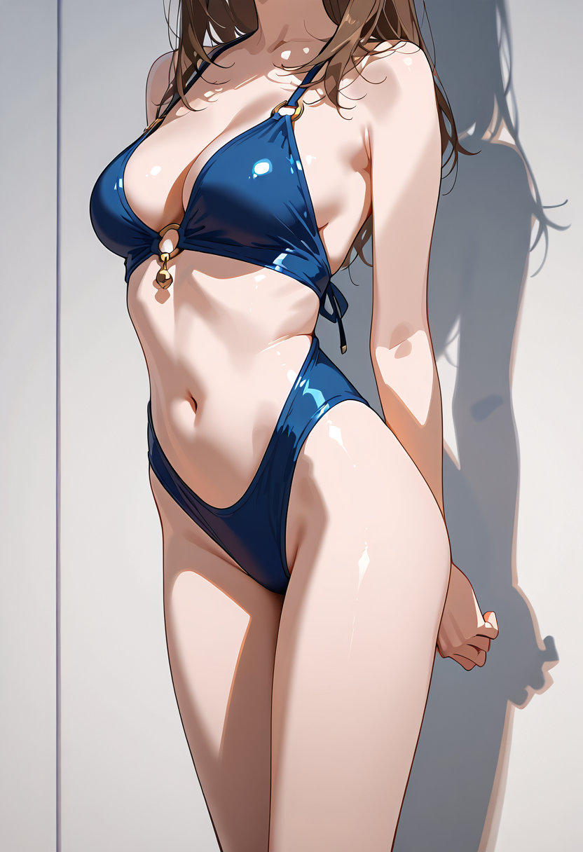 紺色ビキニのポートレート #美少女 #水着 #ビキニ