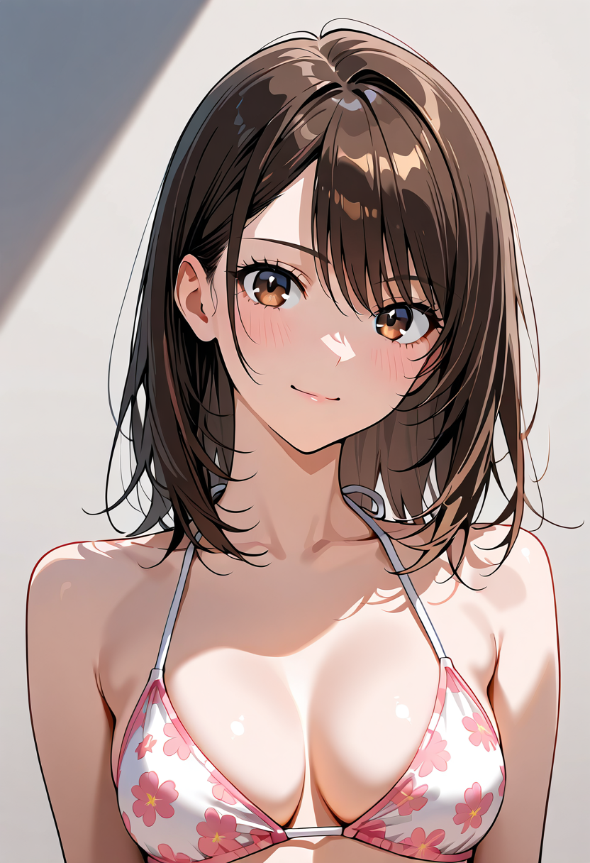茶髪ボブの柔らかな表情ポートレート #アニメ調 #美少女 #かわいい