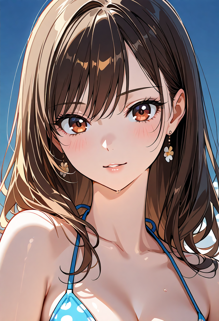 琥珀色の瞳が印象的なアニメ調ポートレート #美少女 #アニメ調 #かわいい