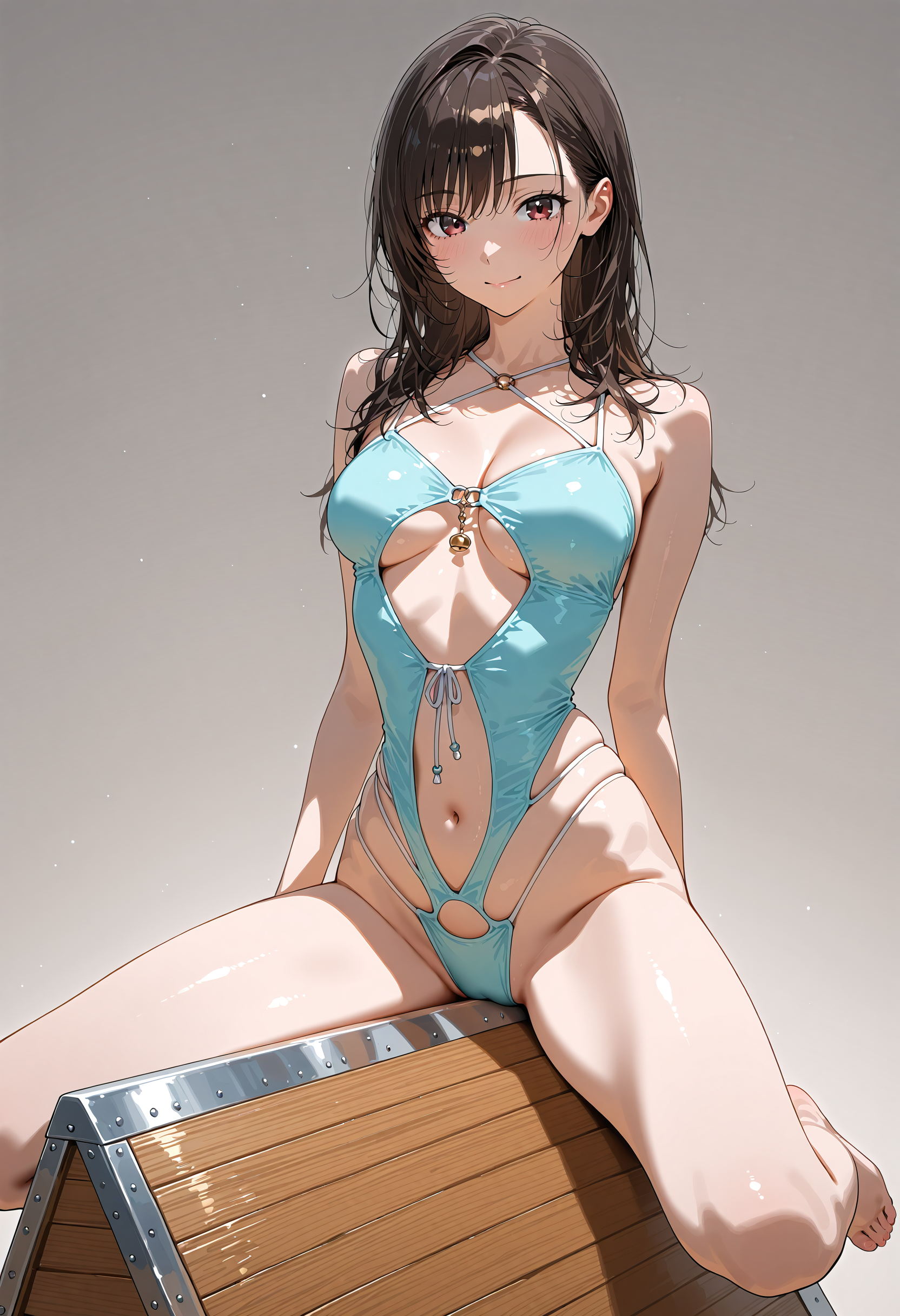 青いワンピースのアニメ調ポートレート #アニメ調 #美少女 #かわいい