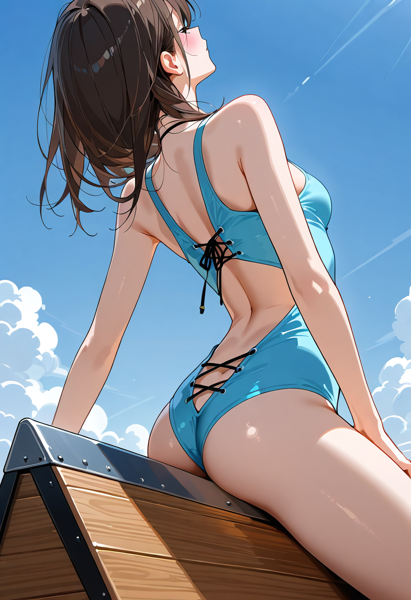 青空に映える爽やかなポートレート #美少女 #空 #屋外