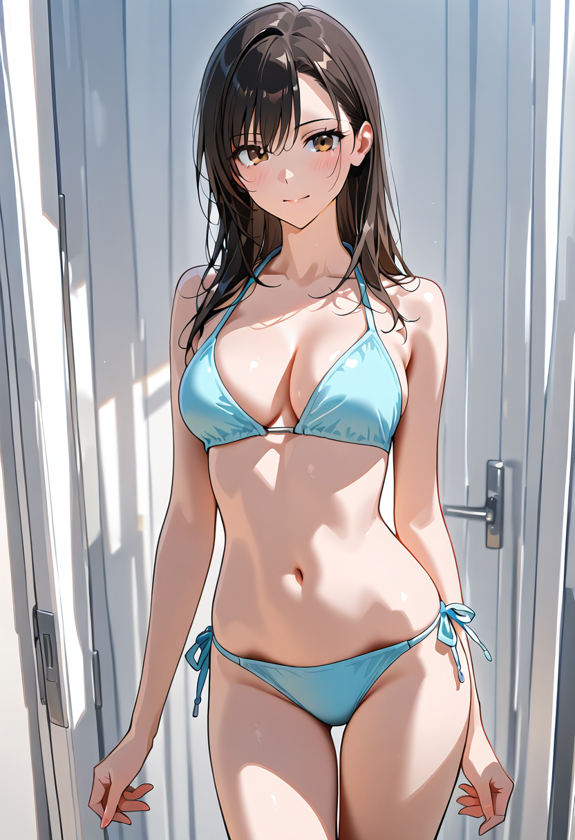 夏日の青い水着ポートレート #美少女 #水着 #モデル