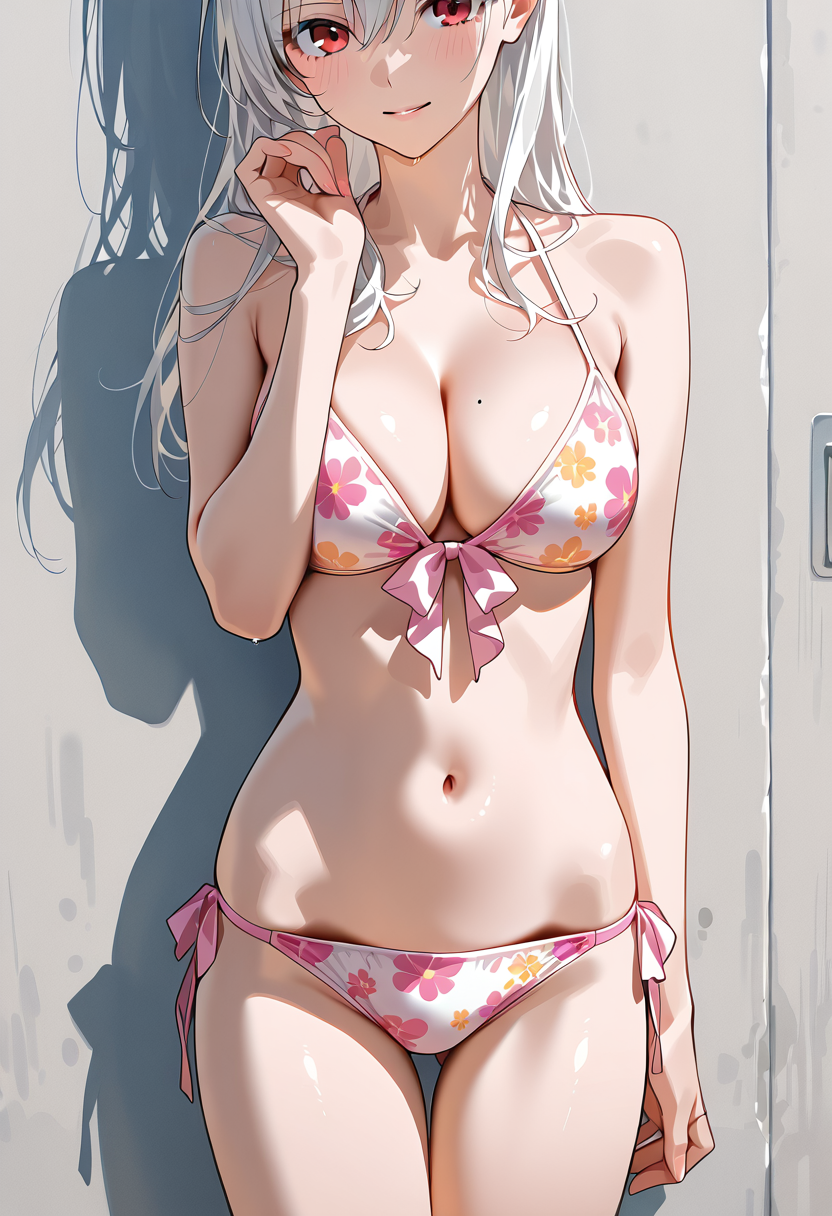 花柄ビキニの美少女ポートレート #水着 #美少女 #ビキニ