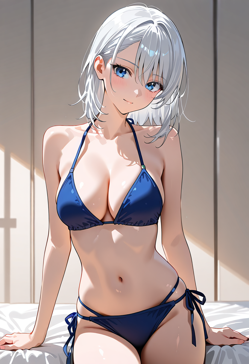 白髪ショートヘア美少女のランジェリーポートレート #美少女 #ランジェリー #モデル