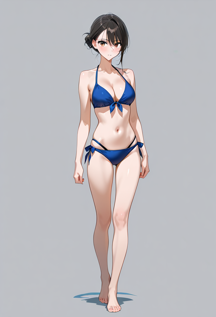 紺色ビキニの美少女ポートレート #水着 #ビキニ #美少女