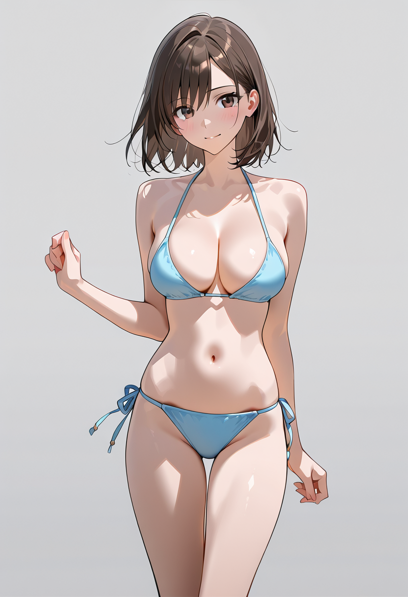 青いビキニの美少女ポートレート #水着 #ビキニ #美少女