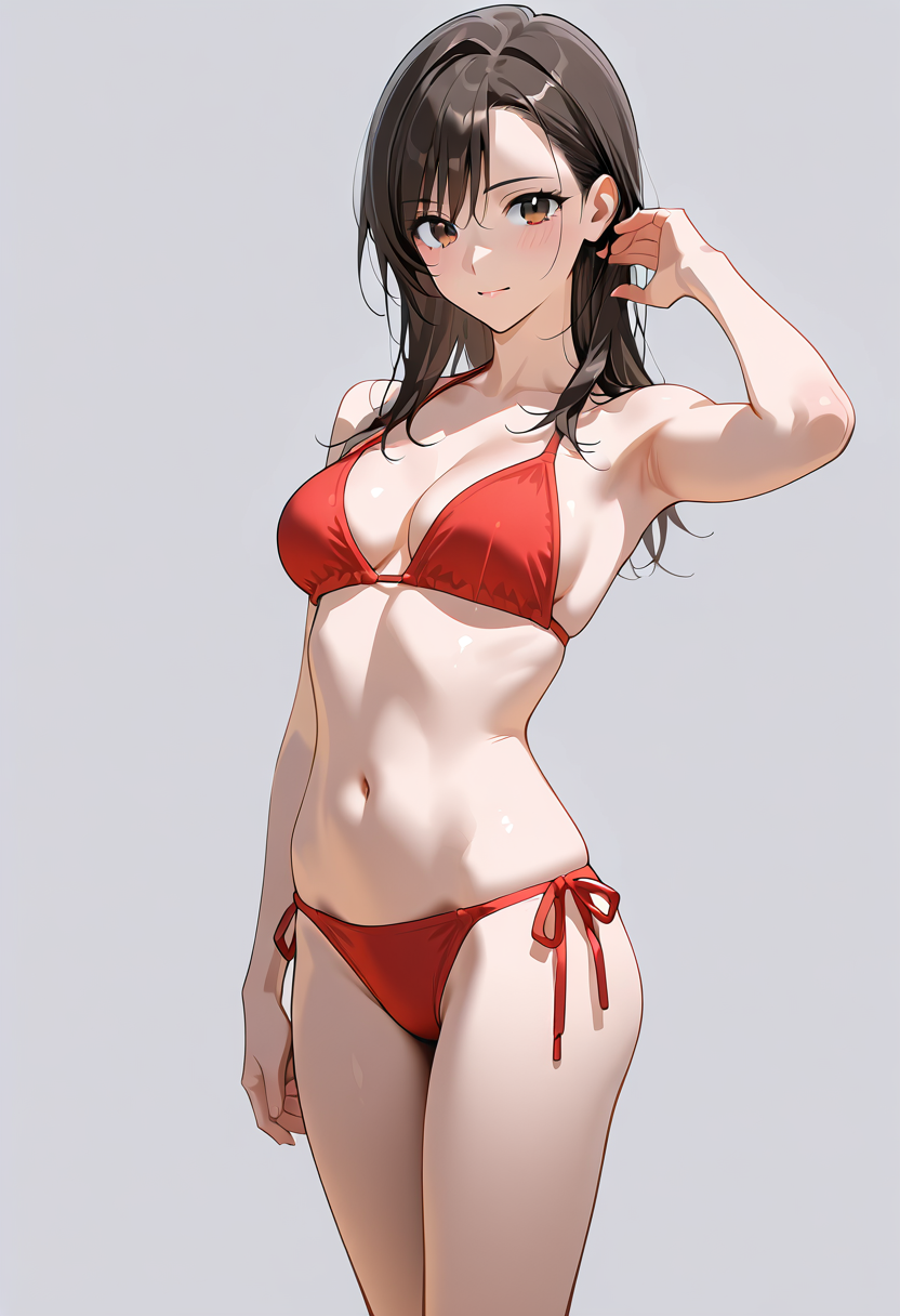 赤いビキニの美少女ポートレート #美少女 #セクシー #肌露出