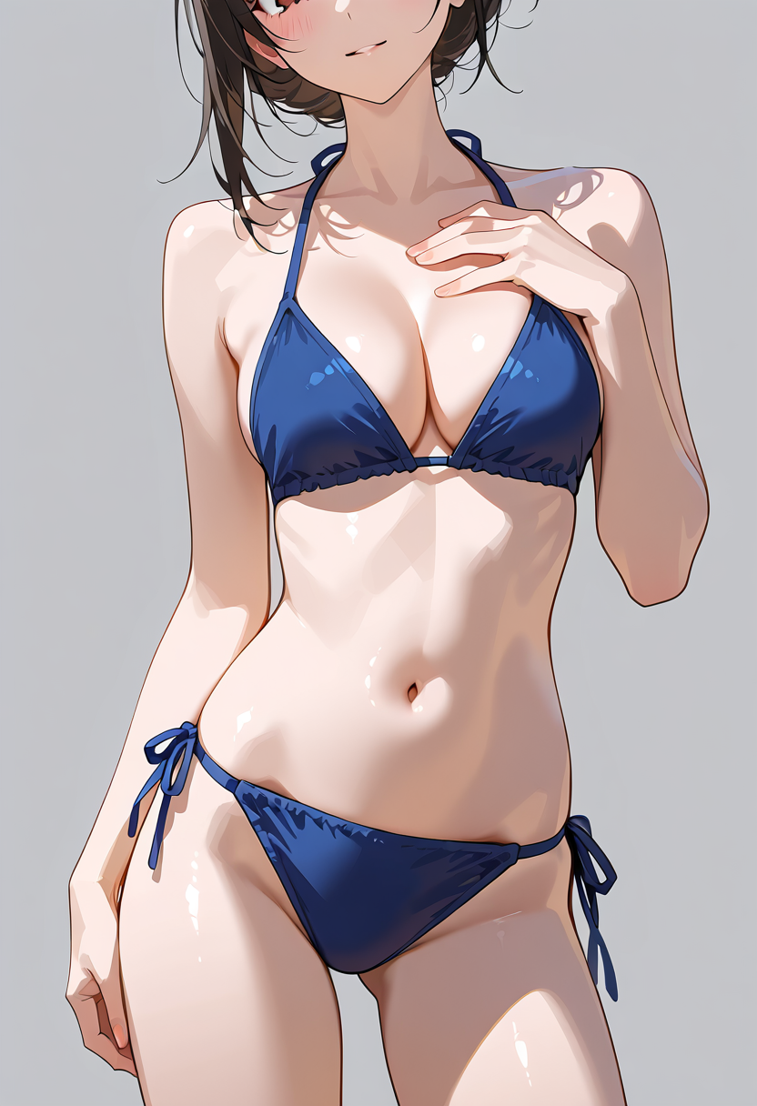紺色ビキニの美少女ポートレート #美少女 #水着 #ビキニ