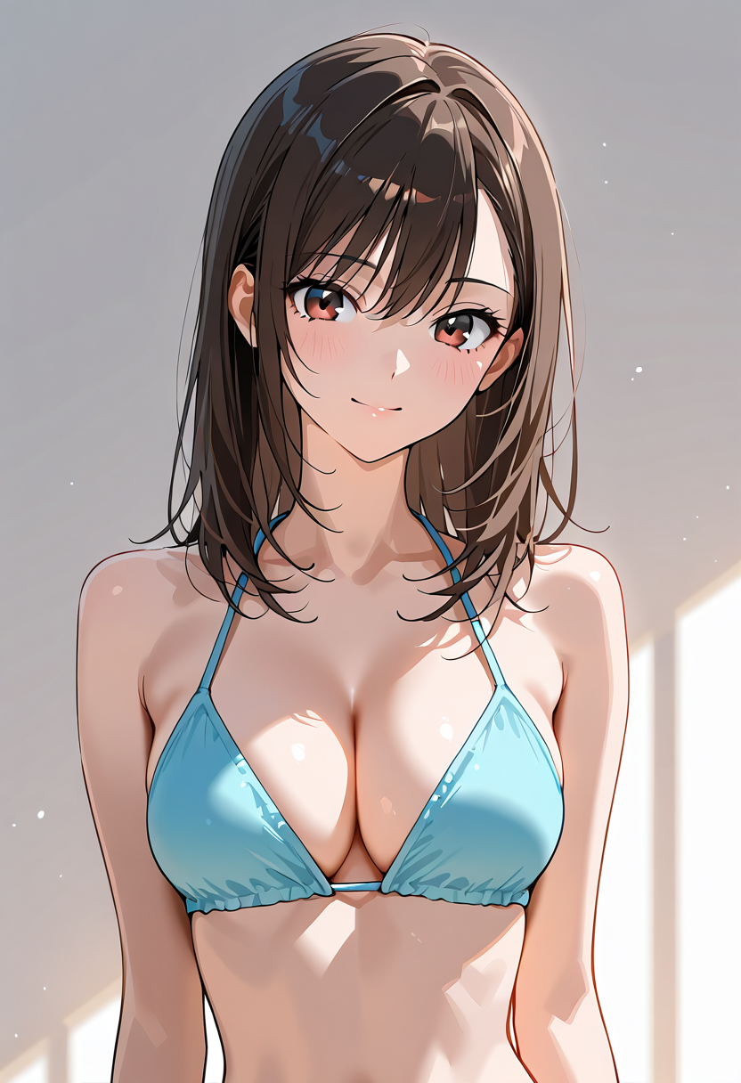柔らかな笑顔の黒髪美少女ポートレート #美少女 #アニメ調 #かわいい