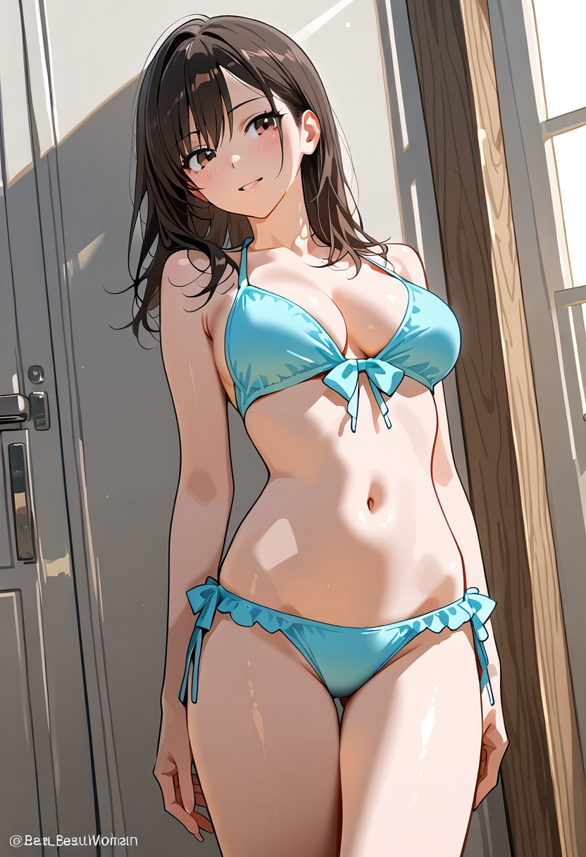 ブルーのビキニを纏う美少女の瞬間 #美少女 #水着 #ビキニ
