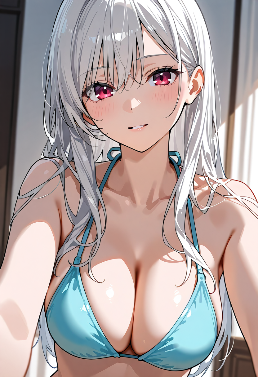 銀髪美少女のアニメ調ポートレート #美少女 #アニメ調 #かわいい