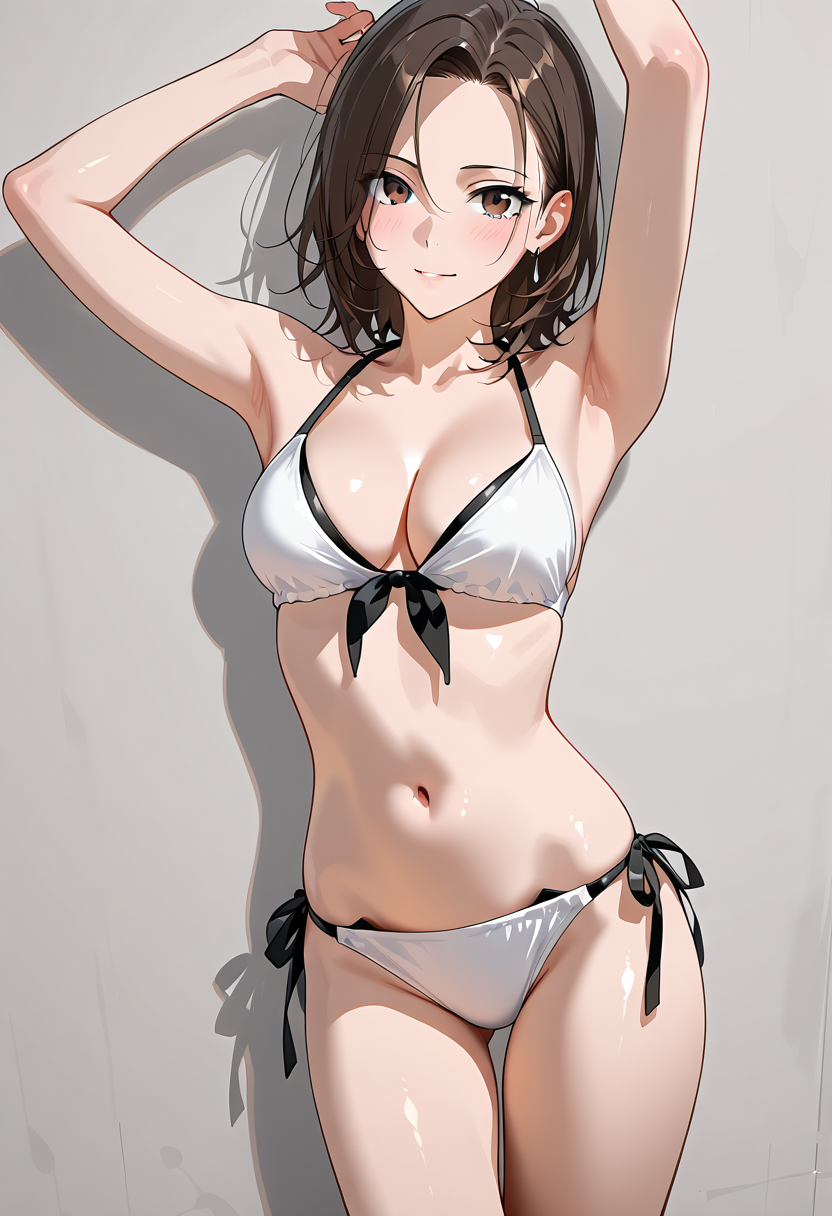 白いビキニの撮影ポーズ #水着 #美少女 #ビキニ