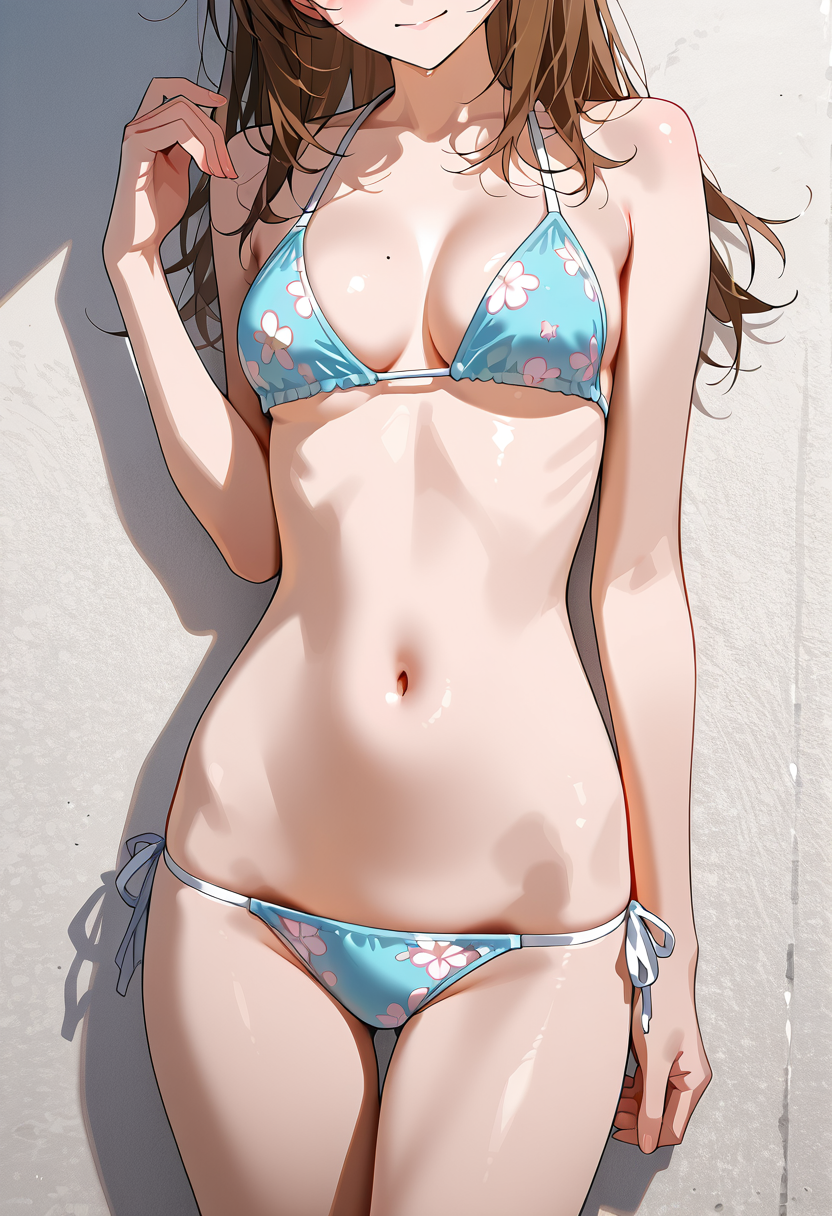 花柄ビキニの夏のポートレート #美少女 #水着 #屋外