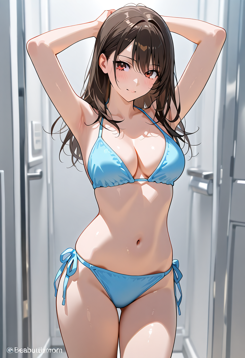 青のランジェリーで魅せるポートレート #美少女 #セクシー #ランジェリー
