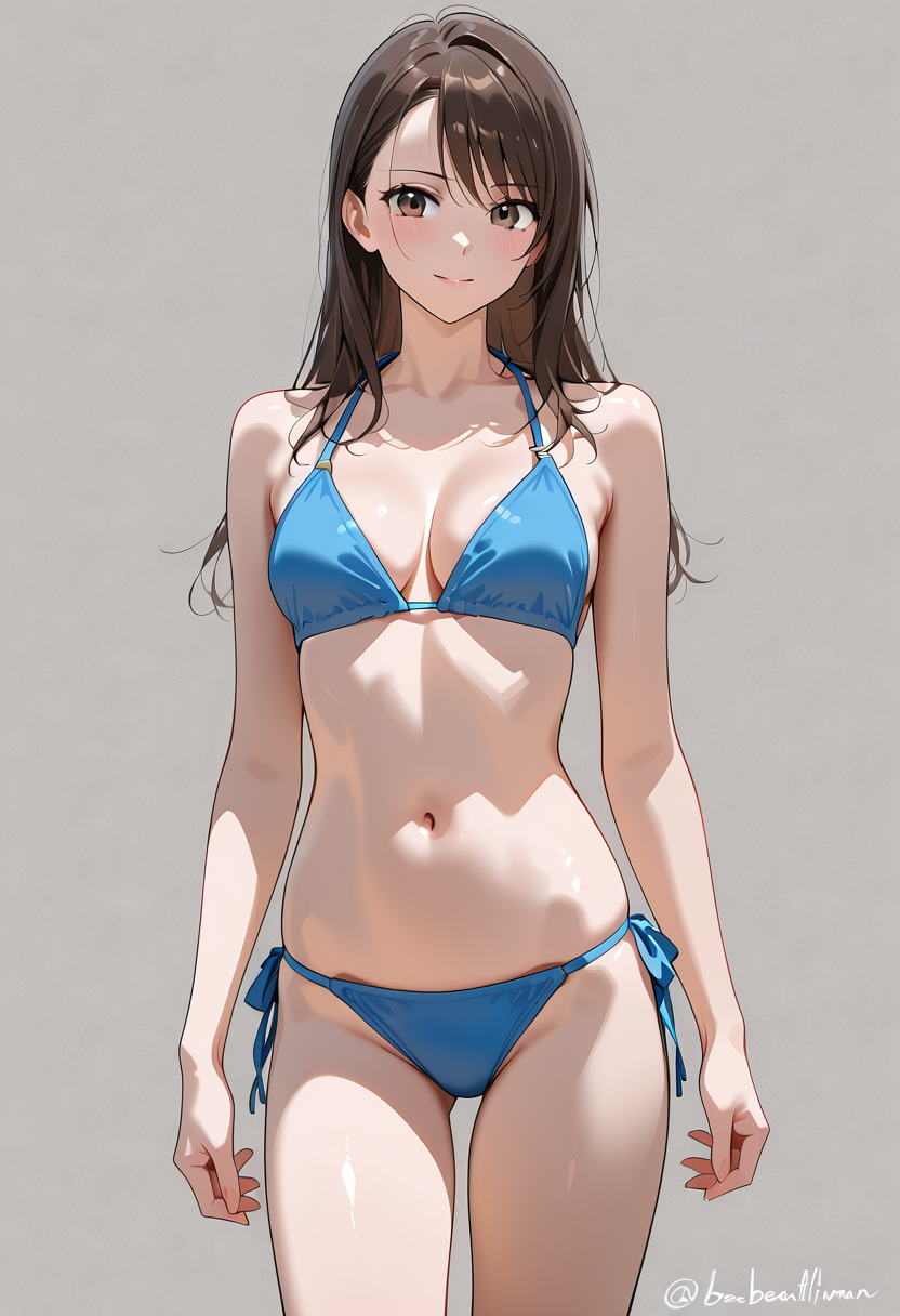 青いビキニの美少女ポートレート #水着 #美少女 #ビキニ