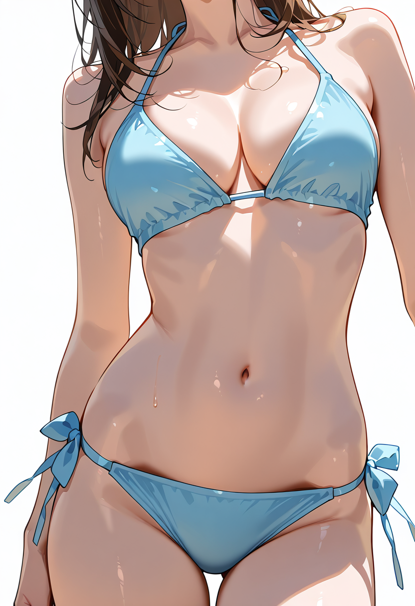 青色ビキニの美少女ポートレート #水着 #美少女 #ビキニ