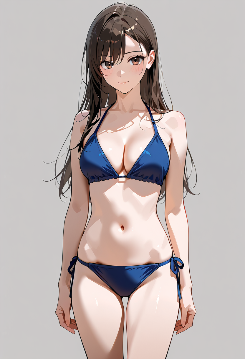 紺色ビキニの美少女ポートレート #美少女 #水着 #ビキニ