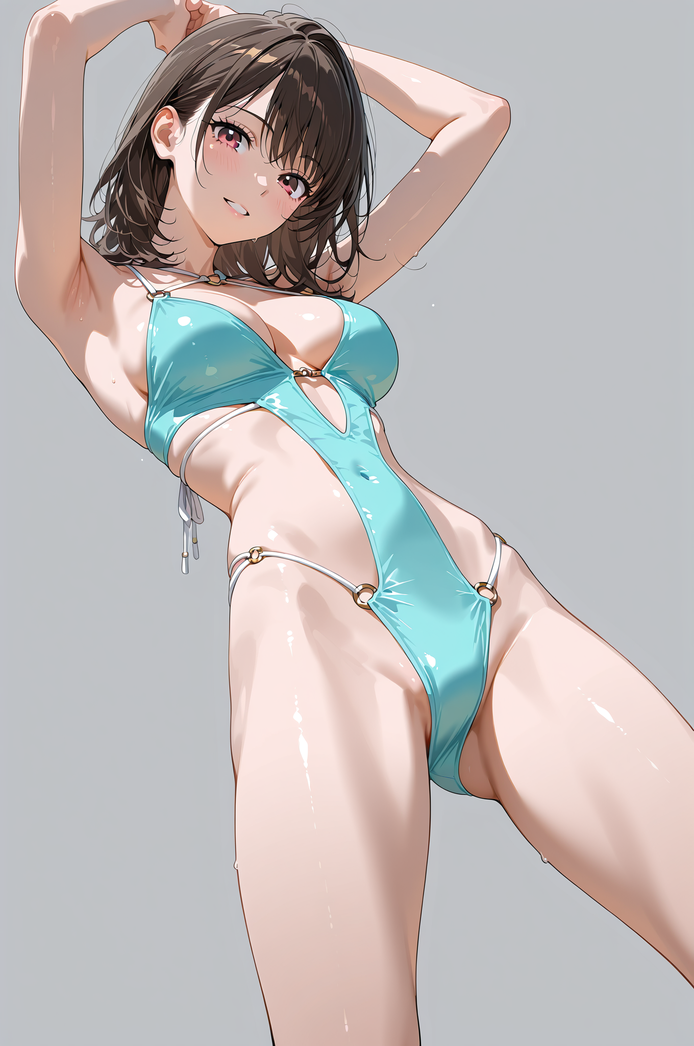 ターコイズ水着のポートレート #美少女 #アニメ調 #かわいい