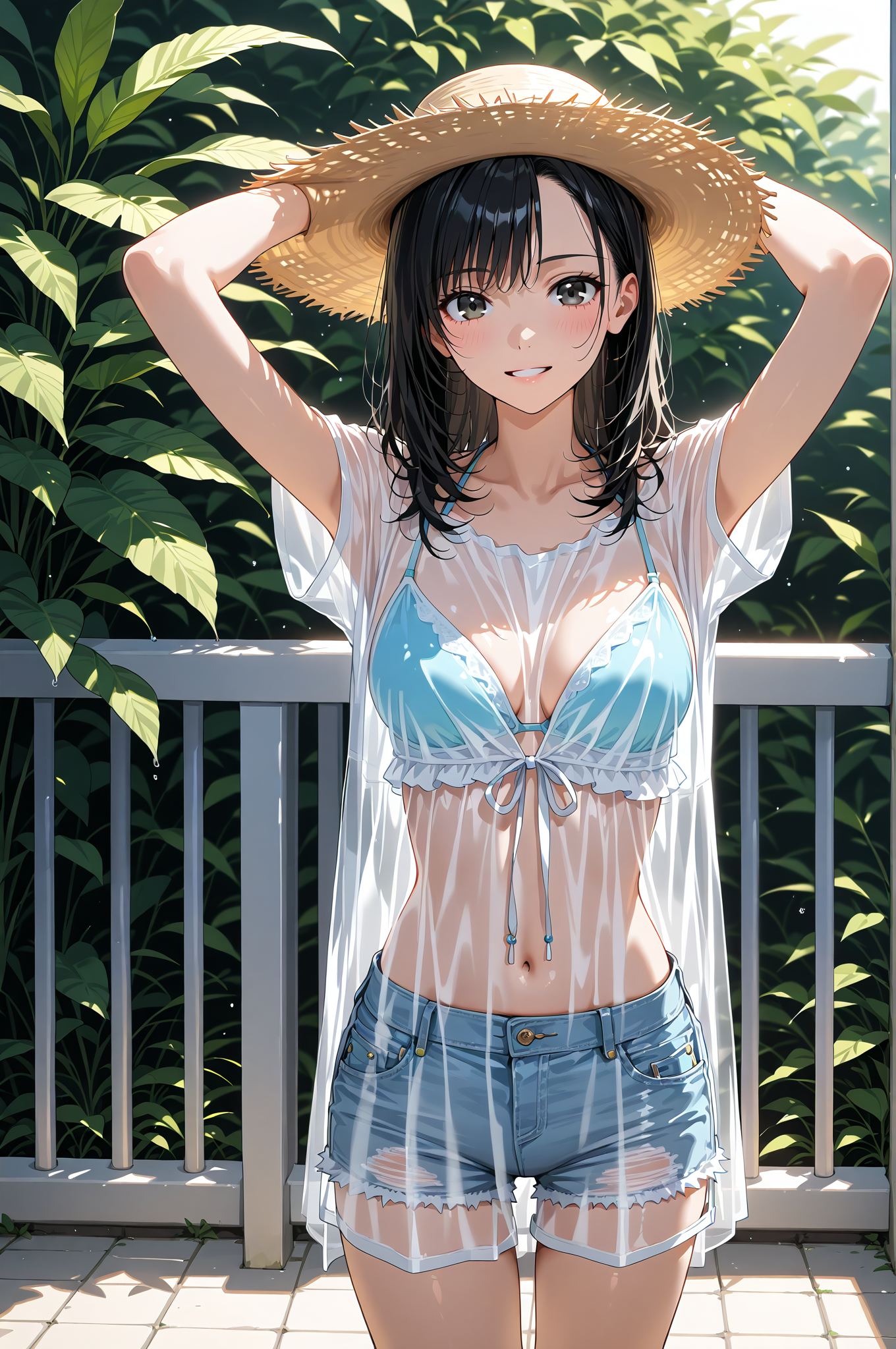 麦わら帽子とシャツの夏ポートレート #美少女 #帽子 #ファッション