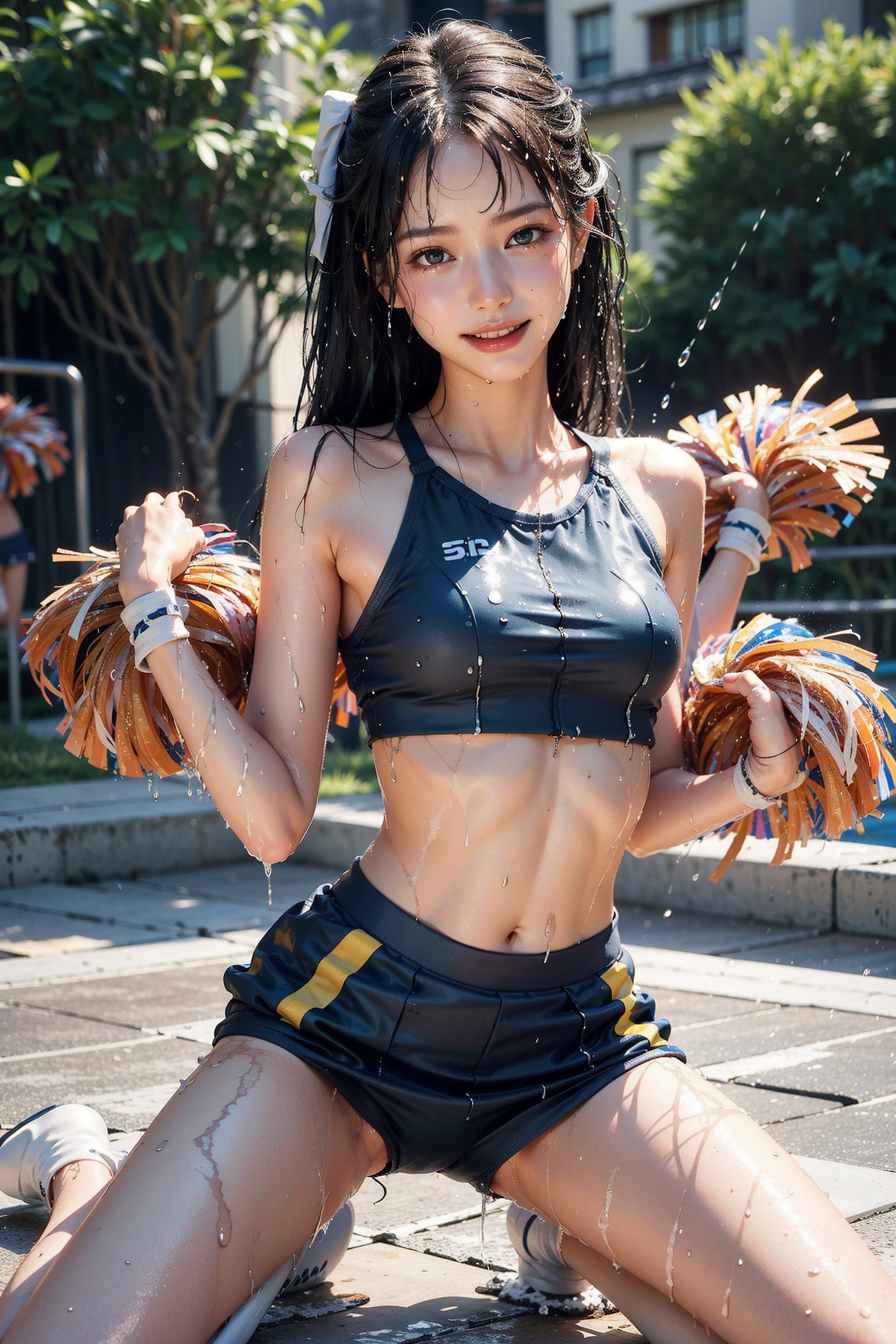 屋外で笑顔のポートレート、夏の日差しと緑に包まれて #美少女 #屋外 #夏