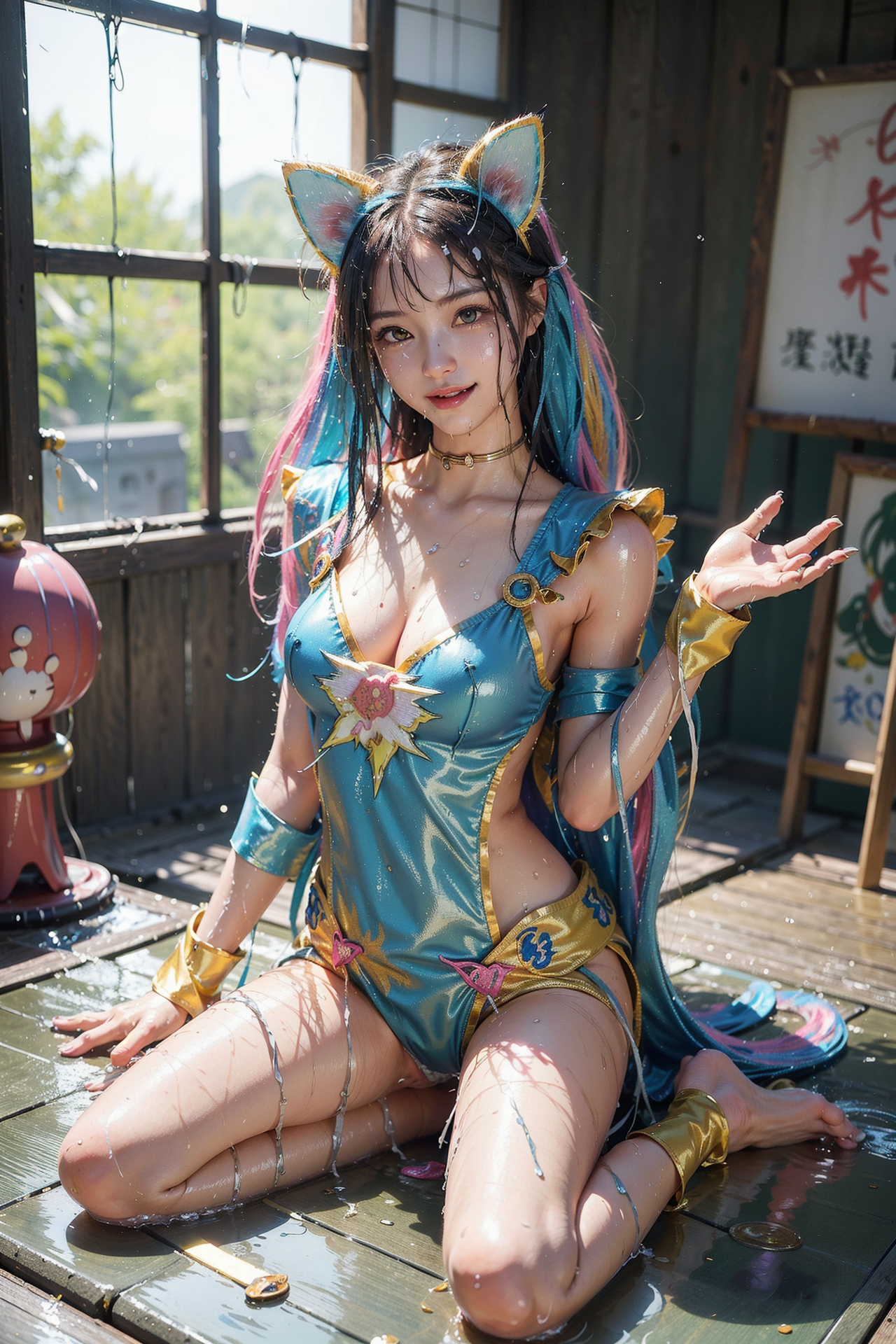 猫耳コスチュームの美少女ポートレート #美少女 #衣装 #アニメ調