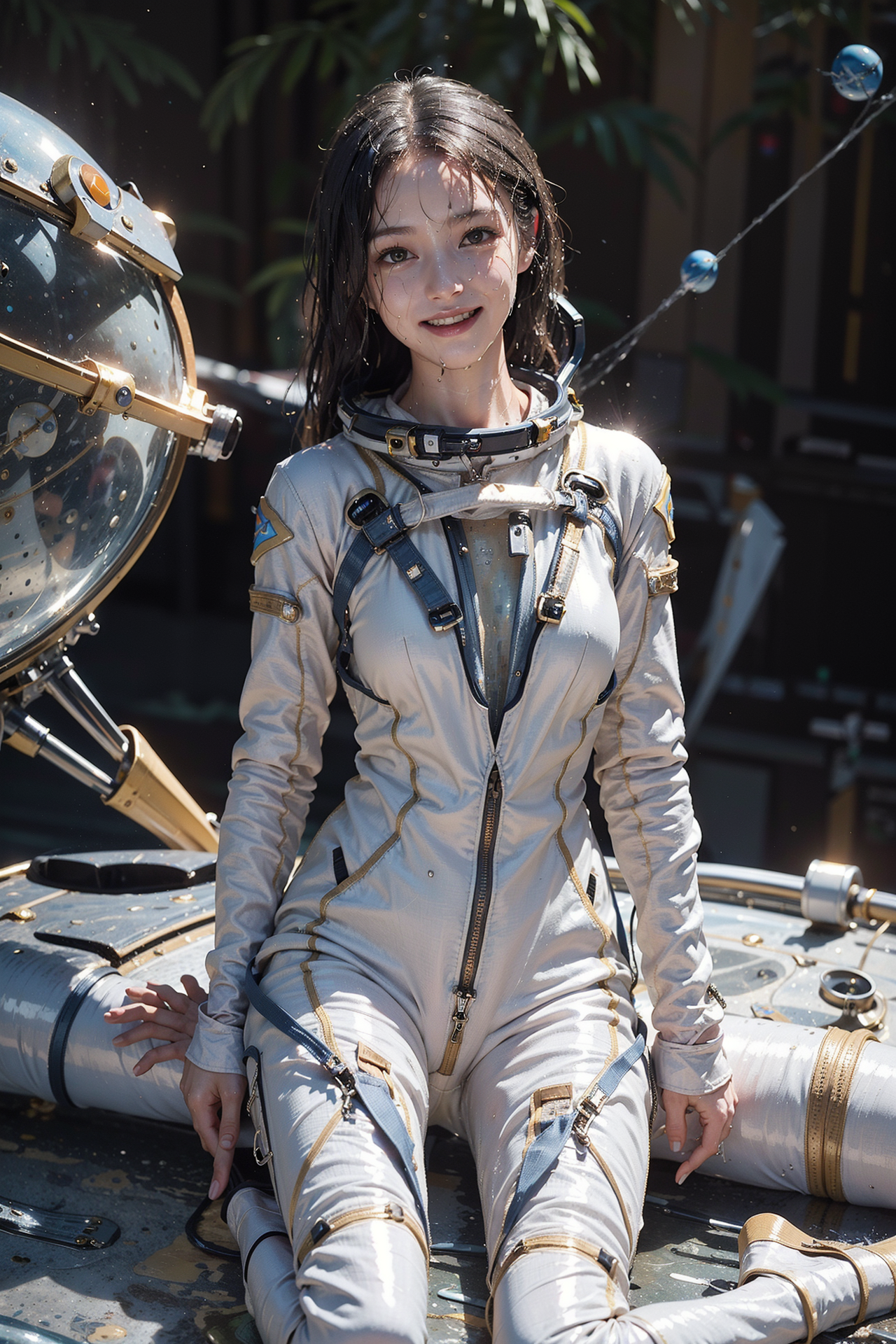 宇宙船で微笑む少女のポートレート #美少女 #屋外 #笑顔