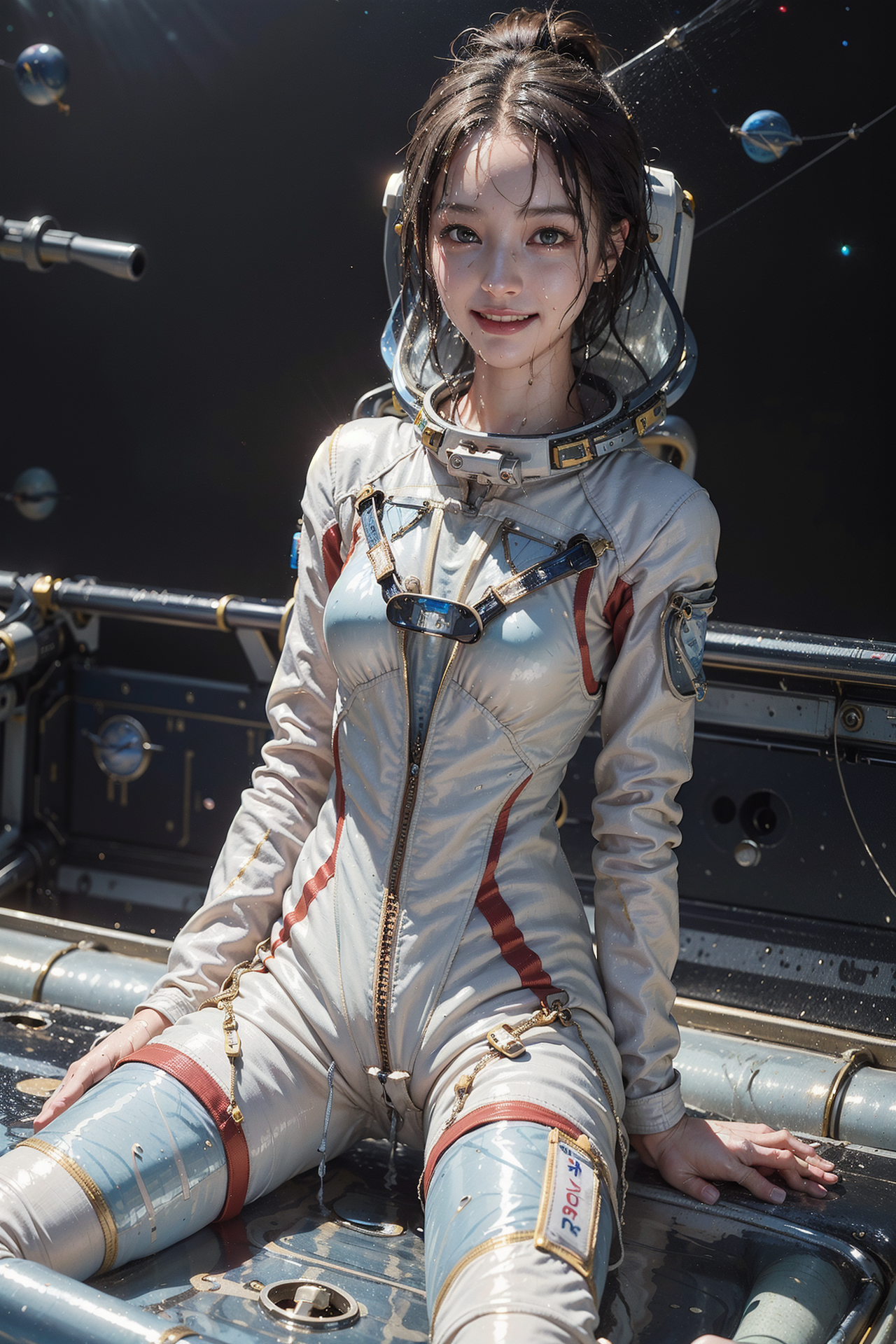 宇宙ステージの宇宙服姿の美少女 #美少女 #ライブ #ステージ
