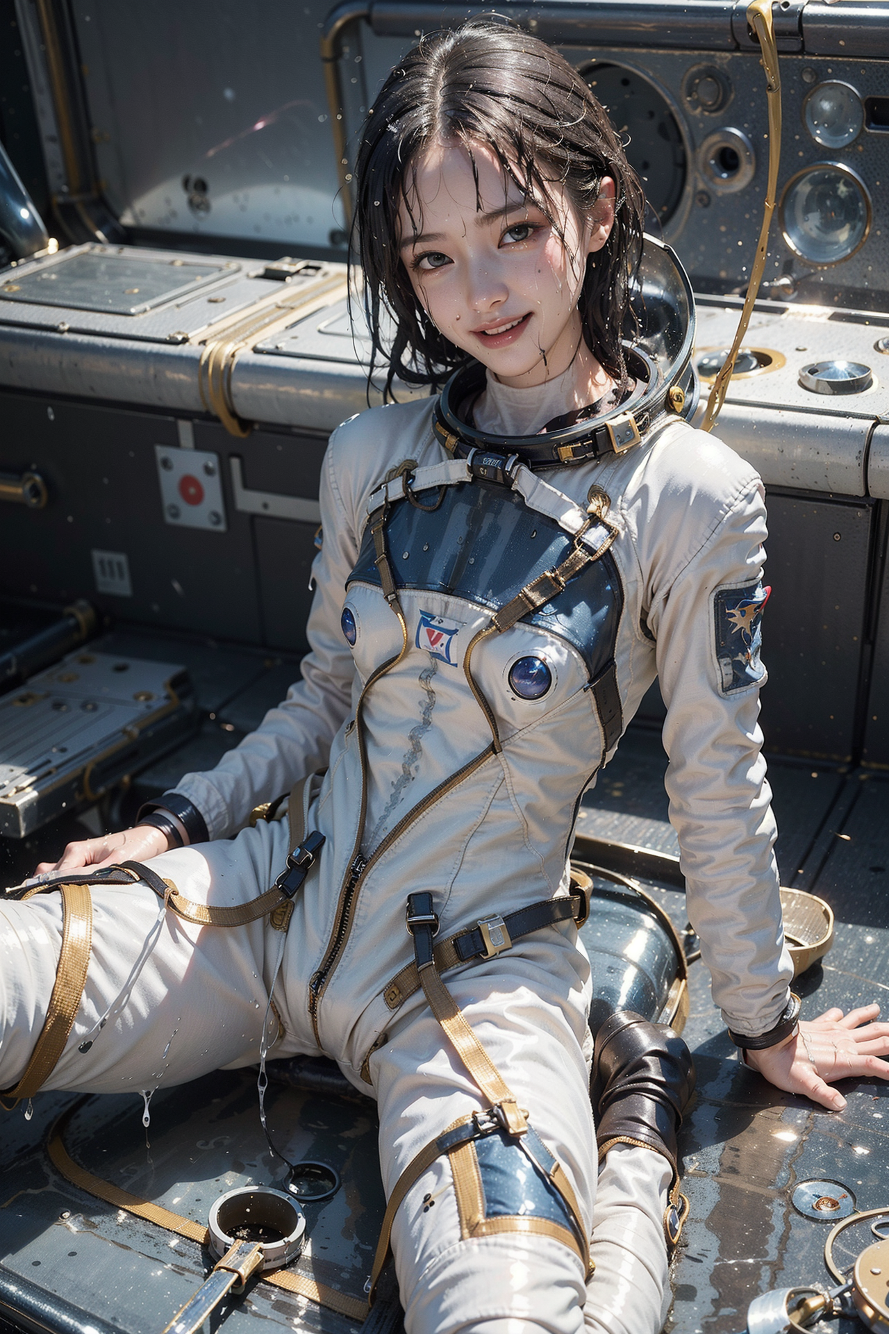 宇宙服姿の美少女ポートレート #美少女 #スーツ #未来的