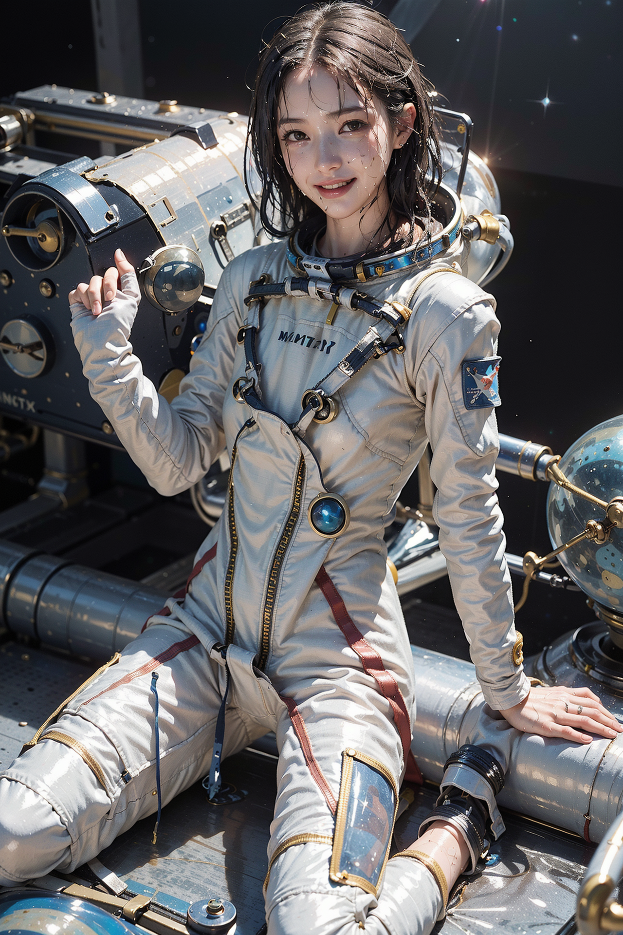 宇宙服姿の美少女ポートレート #美少女 #宇宙服 #未来