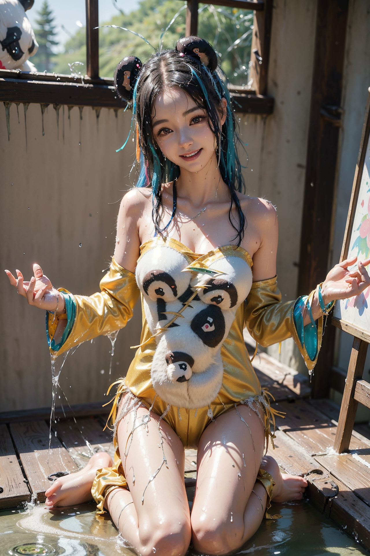 金色衣装で微笑む清楚系美少女ポートレート #美少女 #笑顔 #清楚