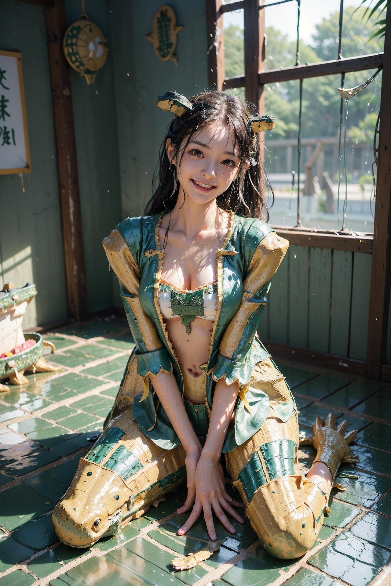 古風な館での笑顔ポートレート #美少女 #かわいい #笑顔