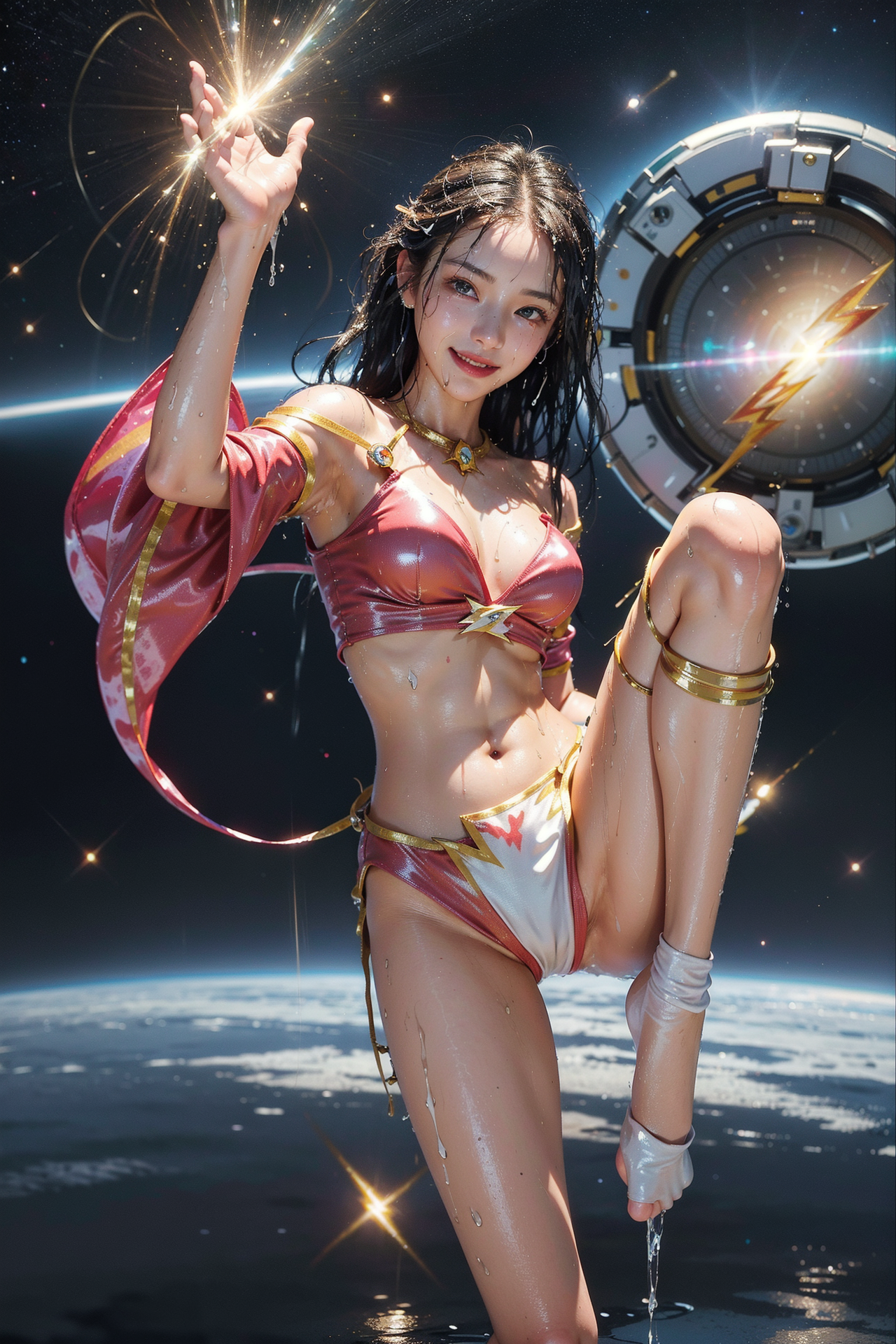 宇宙ステーションの輝く笑顔ダンス #美少女 #ダンス #笑顔