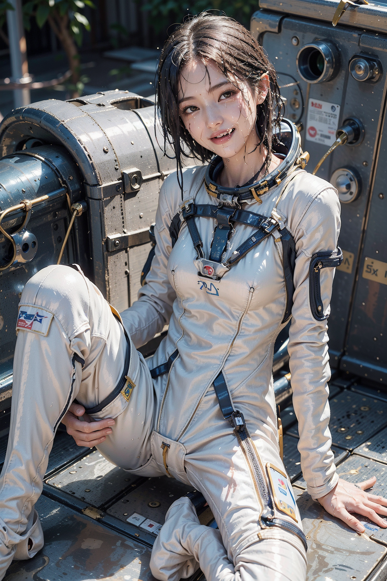 宇宙服姿の美少女ポートレート #美少女 #宇宙服 #屋外