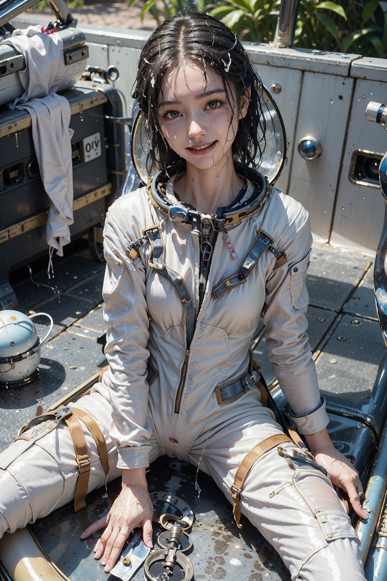 宇宙服姿の少女ポートレート #美少女 #屋外 #笑顔
