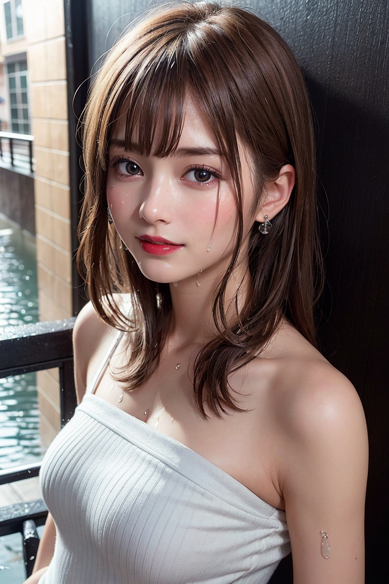 都会的なセミロングの美少女ポートレート #美少女 #大人っぽい #セミロング