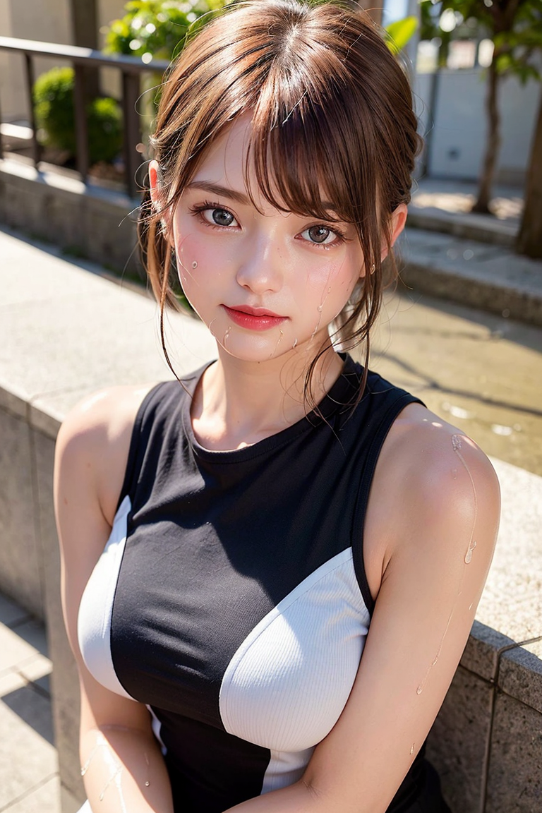 昼間の屋外ポートレート、清楚な表情の少女 #美少女 #昼間 #屋外