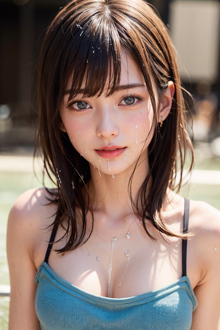 栗色髪の透明感ポートレート、自然光に包まれた微笑み #美少女 #清涼感 #長髪