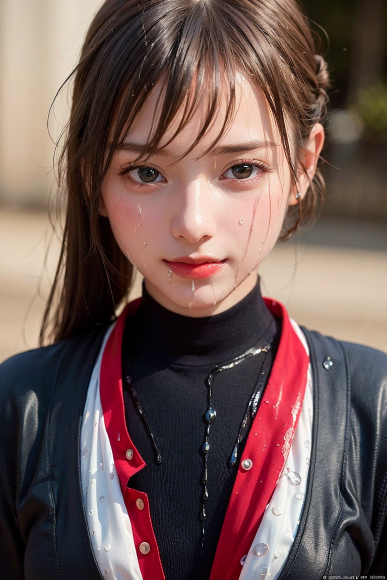 雨に濡れた黒いタートルネック #美少女 #都会的 #雨