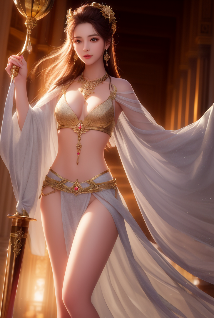 金色の光に包まれた宮殿の姫君 #美少女 #清楚 #宮殿