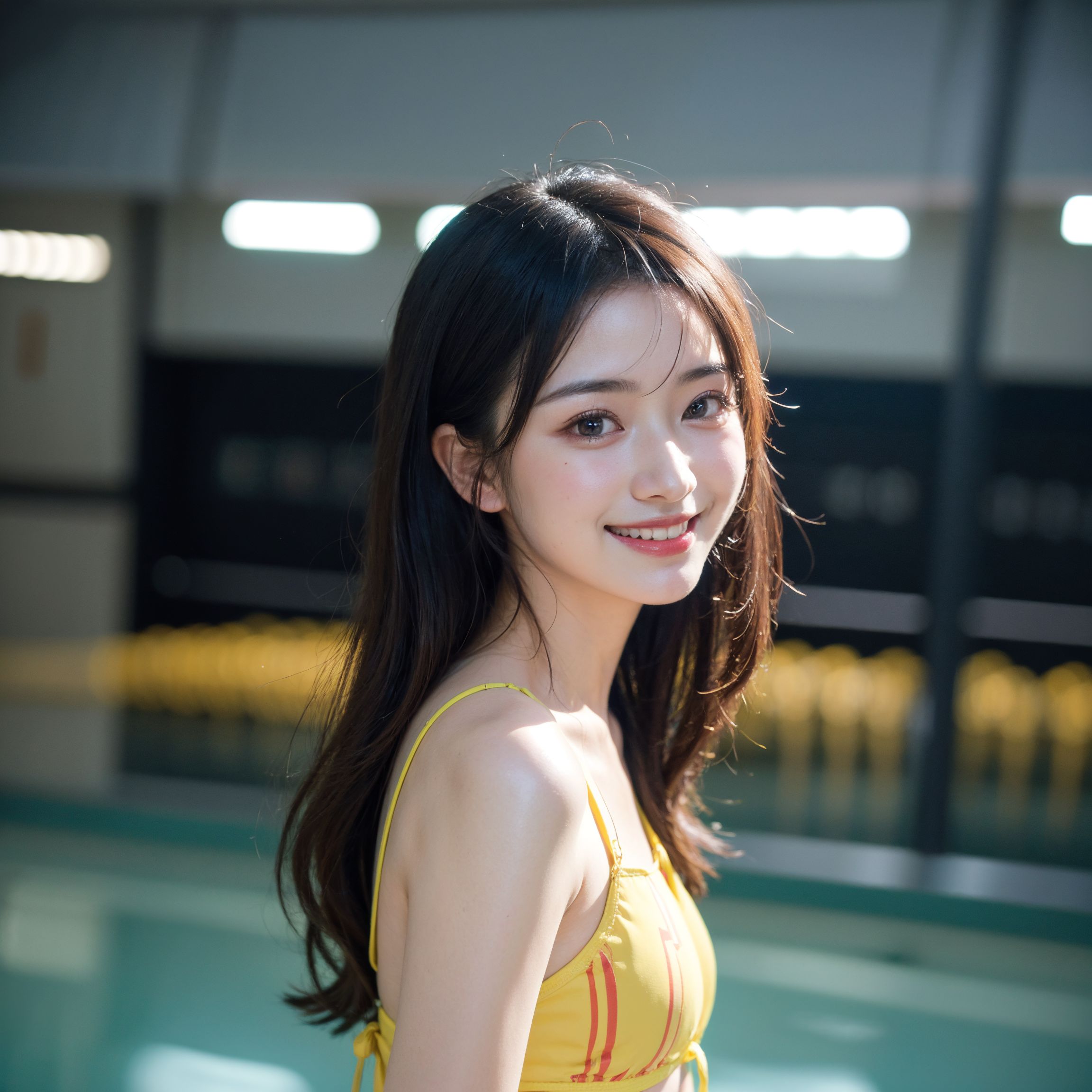 プールサイドの爽やかポートレート #美少女 #水着 #プール