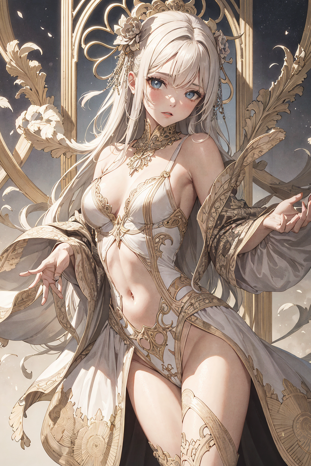 金髪の貴族美少女、金色の装飾に彩られて #美少女 #清楚 #金髪