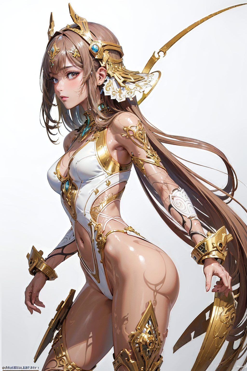黄金の装甲を纏う幻想の戦士 #美少女 #ファンタジー #戦士