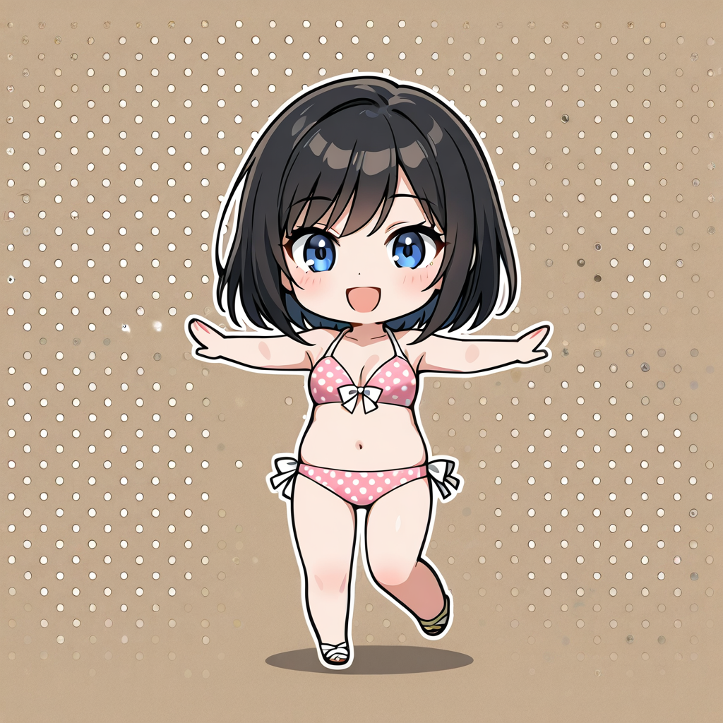 ショートヘアの笑顔、夏の水着ポートレート #美少女 #ショートヘア #水着