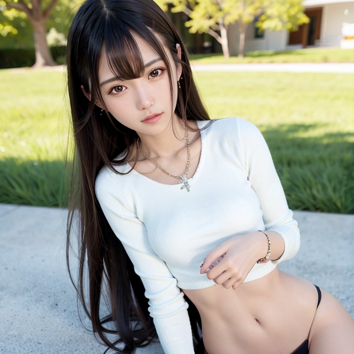 黒髪ロングの清楚な美少女ポートレート #美少女 #清楚 #屋外