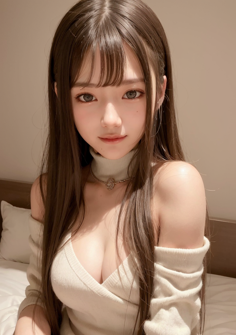 落ち着いた表情の長髪美少女ポートレート #美少女 #清楚 #長髪
