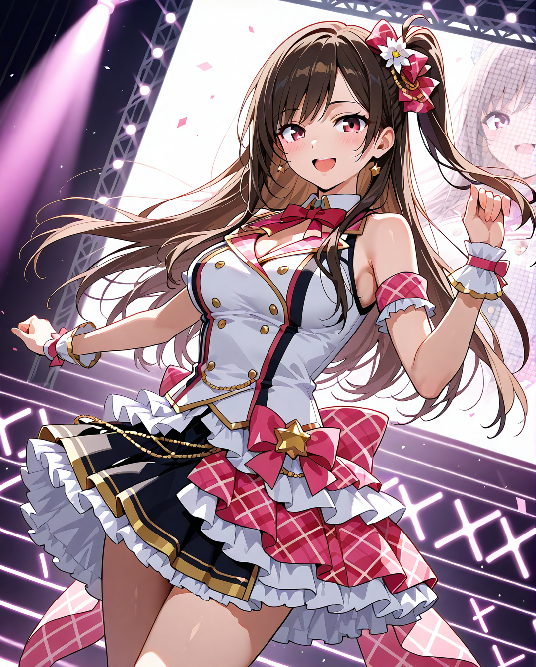 ステージライトに輝く舞台衣装の美少女 #美少女 #アニメ調 #かわいい