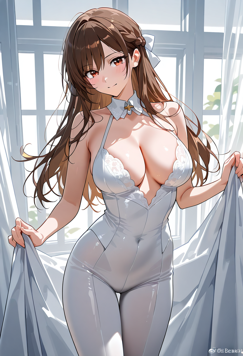 白シャツと光の窓辺ポートレート #美少女 #アニメ調 #かわいい