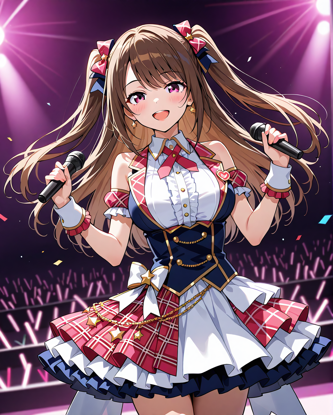 ステージで輝く、ツインテールの歌姫 #美少女 #アニメ #かわいい