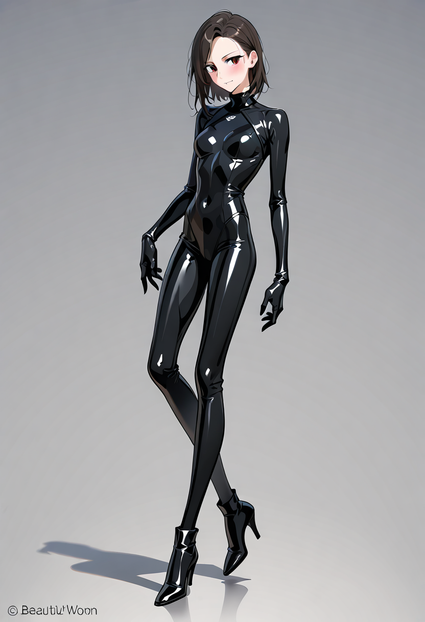 黒いシークレットブーツを履く洗練された美少女 #ファッション #靴 #コーディネート